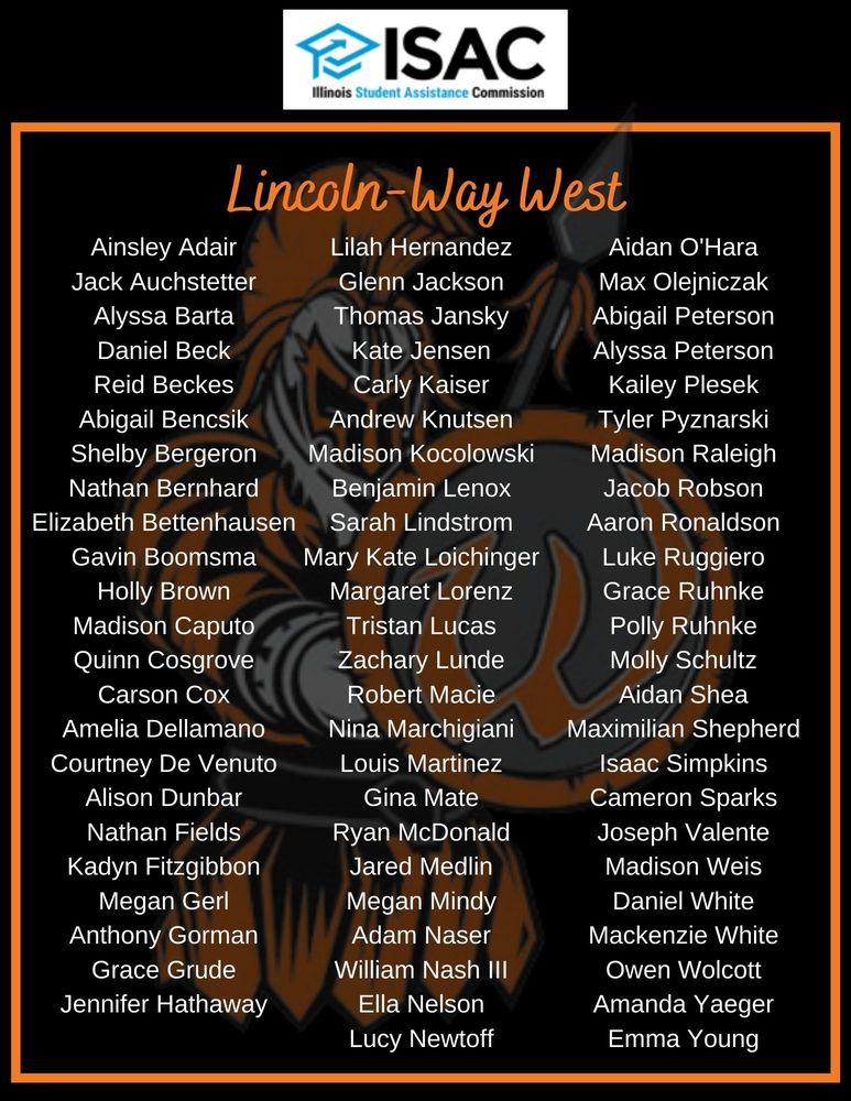 LW West Scholars List