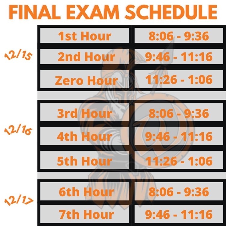 final exams schedule