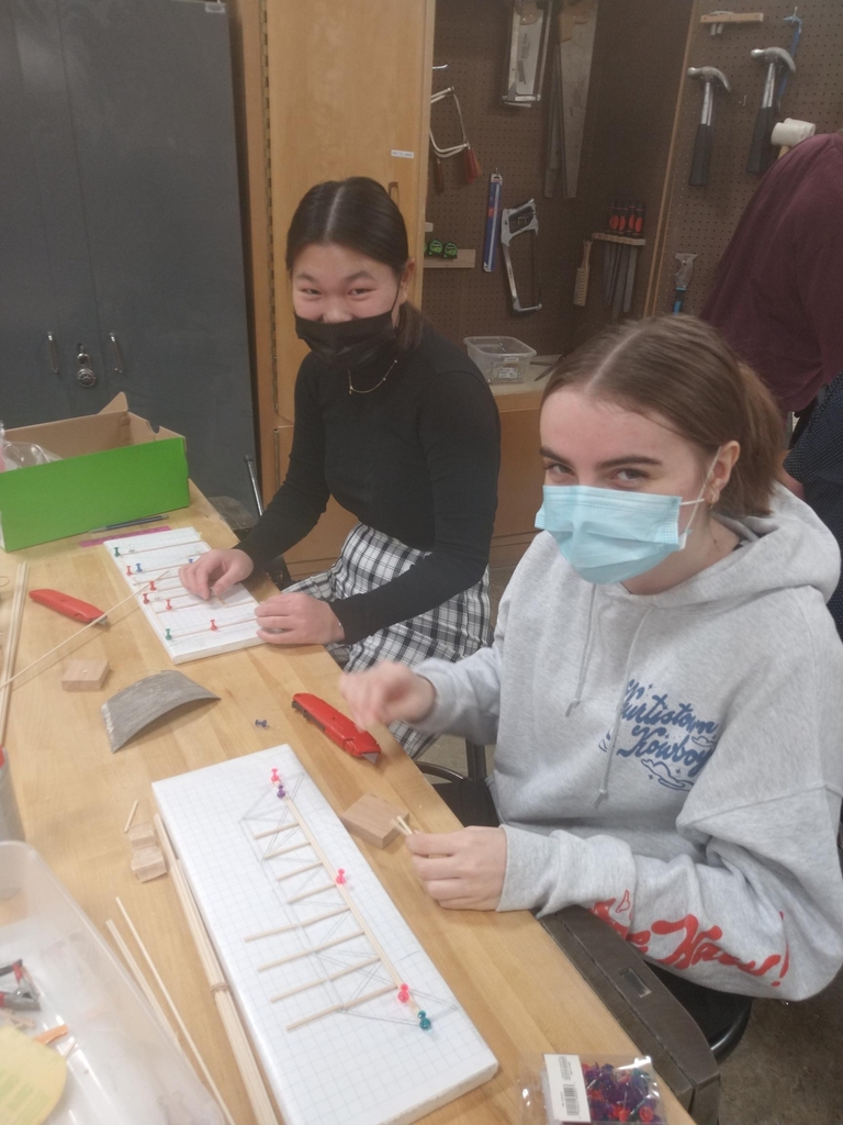 Engineering Physics students are re-engineering their bridges to be ready for the big event on Wed, December 8th starting at 3 PM in the north cafe.  Winners from our LW Central event will be able to participate in the regional bridge contest held at IIT.