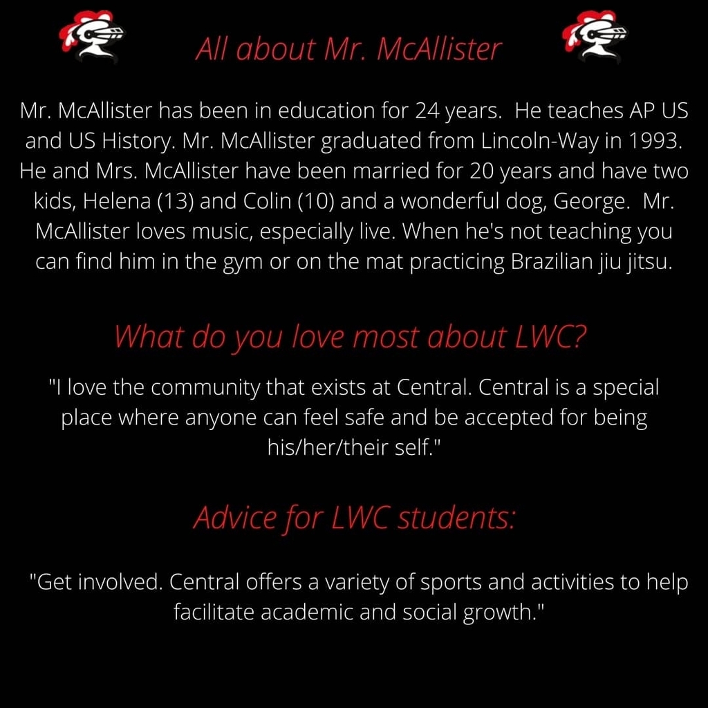 LWC Staff Spotlight- Mr. McAllister