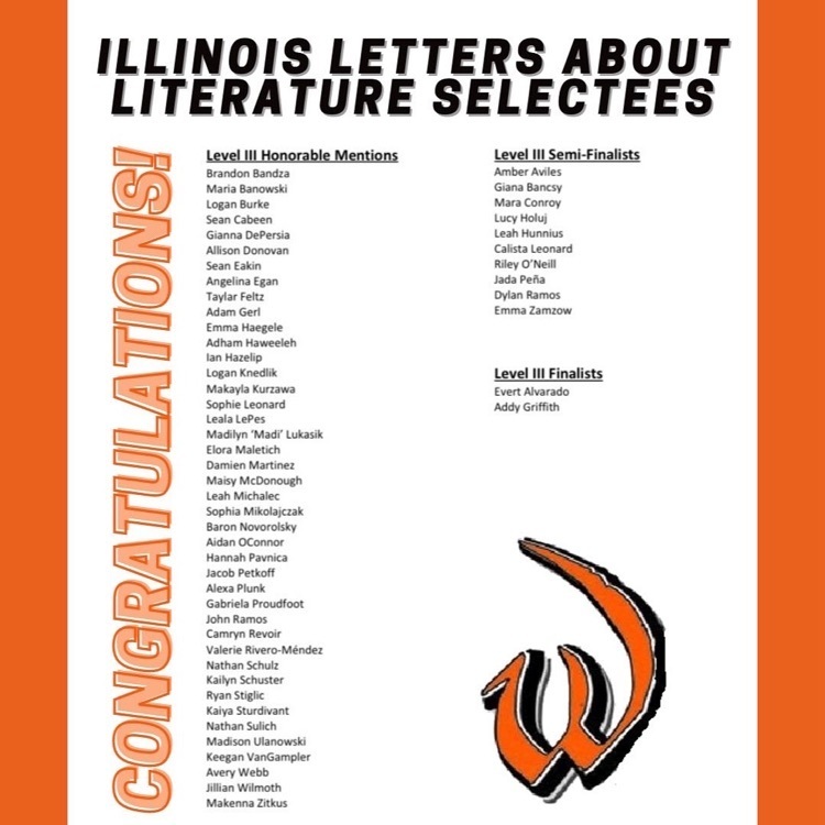 Illinois letters about literature selectees