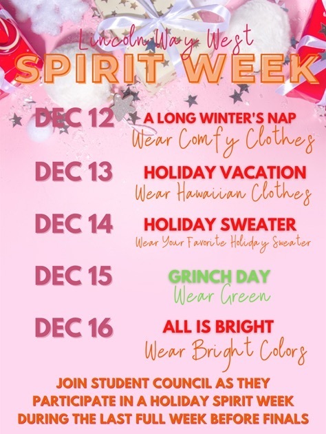 spirit week info